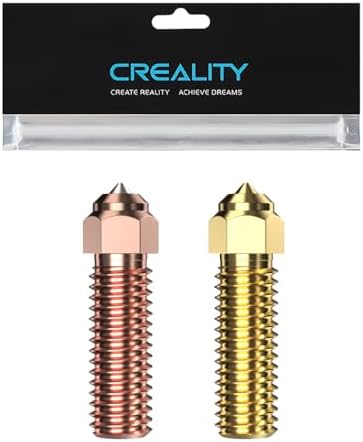 Creality Ender 3 V3 KE Nozzles 0.4mm, K1 Hotend Nozzles, Official 3D Printer Nozzles with High Speed, Brass and Hardened Steel Nozzles for Creality K1 Max/Ender 3 V3 KE/ K1 3D Printers(2PCS)