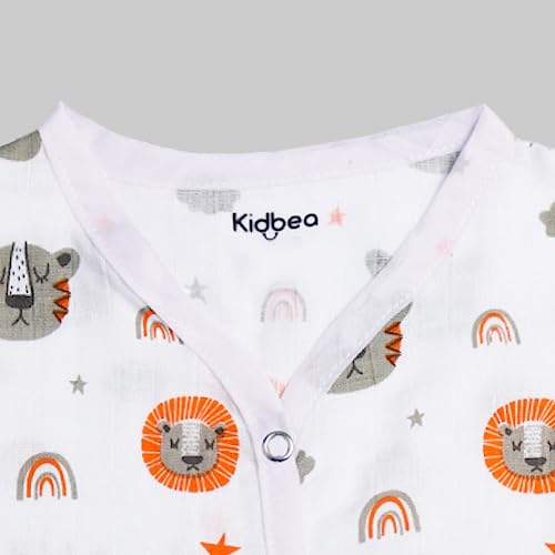 Image of Kidbea Extra Soft Mulmul Cotton Jhabla for Baby Set of 4 (6-12 Months)