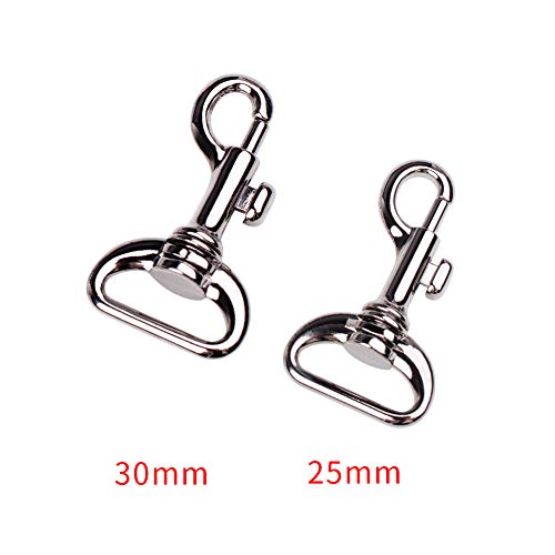 Dyzd Multifunction Keychain Swivel Stainless Metal Snap Hooks Trigger Clips(Balck,25Mm,2Pcs) #TOP2