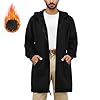 Mens Hoodies Long Mens Zip Up Hoodies Plain Lightweight Warm Fall Jackets Long Sleeves Hooded Sweatshirts Causal Loose Fit Cardigan Full Zip Tops Comfortable Pullover with Pockets Hoody Coats Black #1