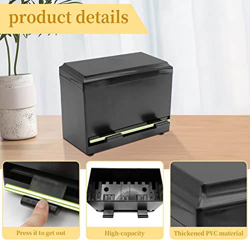 Reusable Plastic Light Lid Straw Bulk Dispenser Pen Straws Holder Drinking Container Cafe Pencil Push-Type Pipette Milk Push- Shop Tea Countertop Case Unwrapped Bar, Black #TOP2