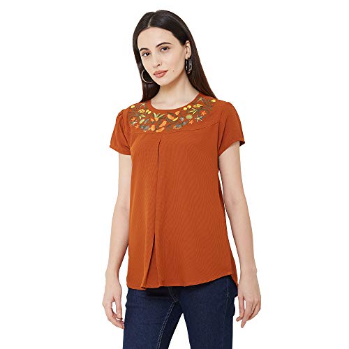 Image of Go.4.it Women's Top with Multi-Color Embroidery