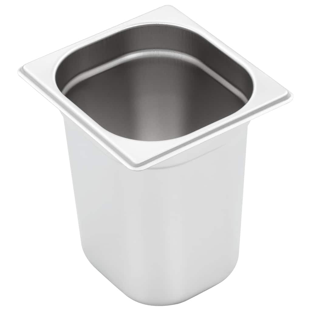 Genérico Bandejas Gastronorm 8 Unidades GN 1/6 200 mm Acero Inoxidable