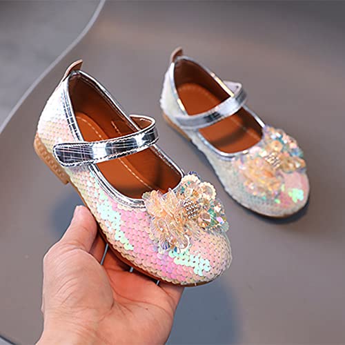 Boots for Girls Size 5 Cute Girls Casual Shoes Colorful Sequins Shiny Bow Flat Bottom Lightweight Comfortable3