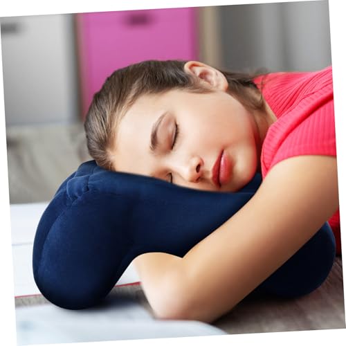 Almohada ergonómica de rostro hacia abajo azul 32x24x9 cm miniatura 7