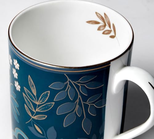 Image of India Circus by Krsnaa Mehta Oceanic Opulence Coffee Mug | Tea Cup with Handles | Dishwasher Safe | Designer Multicolor, Set of 2, 360mL Each
