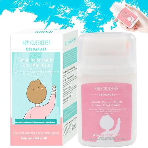 Wandfarbe ausbessern weiß 100ml, Wandreparatur rollbürste mit wandreparaturpaste, Spachtelmasse Weiß, Innen Stehaufe Wandfarbe Ausbessern, Spachtelmasse Bohrloch Füllung, Graffiti, Kratzer, Flecken