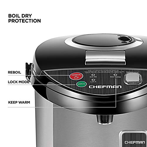 Chefman Electric Hot Water Pot Urn w/ Auto & Manual Dispense Buttons