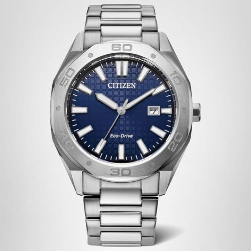 Citizen Men's Eco-Drive Sport Casual Odyn Watch, Silver-Tone Stainless Steel Bracelet, Blue Dial, 3 Hand, Date (Model: BM7630-80L) — view 6