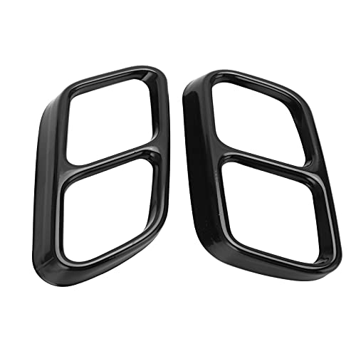 XHIKOWAT Car Quad Exhausts Tip Trim Stainless Steel Replacement Exhausts Tip Cover Tail Pipe for CLS W218 20122017 (Glossy Black),Auto Interior and Exterior Modifiion
