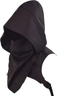 Steampunk Rogue Cowl Hat with Adjustable Arm Buckle Neck Warmer Costume Hooded Cape Hat