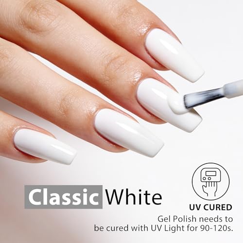 Esmalte en gel blanco sólido GELAMBER 15ml miniatura 3