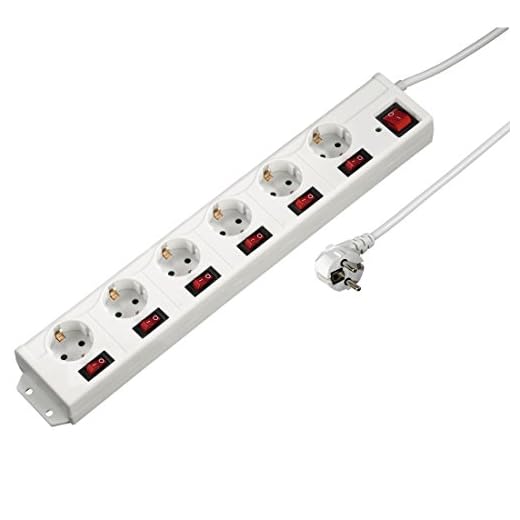 Hama 137239 base múltiple Interior 1,4 m 6 salidas AC Blanco - Bases múltiples (Interior, 1,4 m, 6 salidas AC, Blanco, Sintético, 230 V)