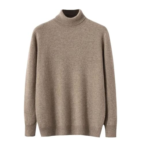 Men Thickened 7-Needle Knitted Sweater Loose High Collar Casual Long Sleeve Solid Knit Sweater2