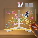 【Soporte ajustable】 El tablero de notas LED está equipado con un trípode de ángulo ajustable y el tablero de borrado en seco se puede colocar en un ángulo adecuado. Modifique el ancho y la inclinación según sus preferencias. El cable USB de 97 cm se puede conectar con tomacorriente, cargador, banco de energía, fácil operación