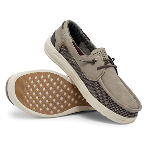 Hey Dude Men's Welsh Grip Sand, Size 8 | Men’s Loafers | Men’s Slip On Shoes | Comfortable & Light-Weight #TOP2