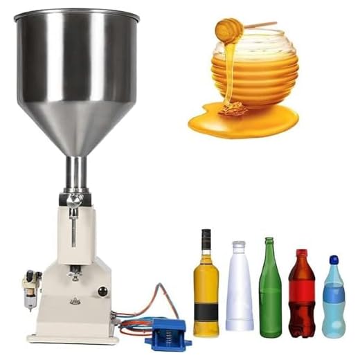 LYJYUJIE Máquina llenadora, máquina llenadora Manual de Botellas de 5-50 ml, máquina llenadora Manual de líquidos, para Aceite cosmético, Brillo de Labios (Pneumatic Filling Machine)~/