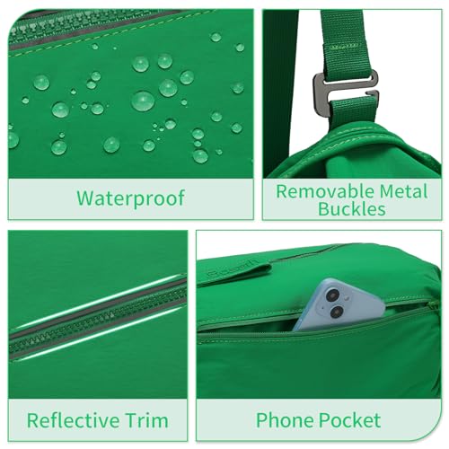 BOSSTIN Small Gym Bag for Women Men, Small Duffle Bag Crossbody Bags for Women, Lightweight Compact Sports Bag for Gym Work Fitness Travel, 3 in 1 Workout Bag-Green4