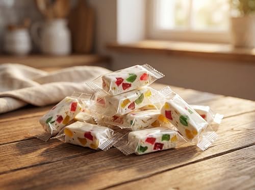Jube Nougat Candy - 8 oz Soft Chewy Nougat with Fruity Jelly Pieces, Individually Wrapped, Creamy Milk Snack, Colorful Fruit, Bulk Sweet Treat — view 4