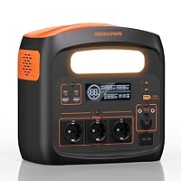 NECESPOW Tragbare Powerstation 1800W(3600W Spitze),1024Wh LiFePO4 Akku,3x AC Ausgang Solargenerator,Schnellladung in 55 Min,PD 100W,USB-C/AC/DC,Solarladung für Camping Notstrom Outdoor – Ansicht 1