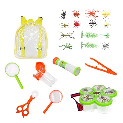 Kisangel Kit de captura de insetos com 22 peças, pinça de inseto sintética realista, suporte para co