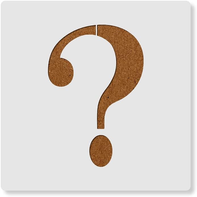 Stencilia question Mark Stencil for Craft Painting, Scrapbooking | Small Size 6x6 inch Reusable Stencils for Painting on Wall, Fabric, Wood, and DIY Art Projects