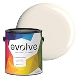 EVOLVE Interior Paint & Primer, Eggshell (Coconut Cream), 1 Gallon – One-Coat Coverage, Excellent Hide, Low VOC, Low Odor, Washable Paint for Walls, Doors &Trim - Ideal for Interior of the House