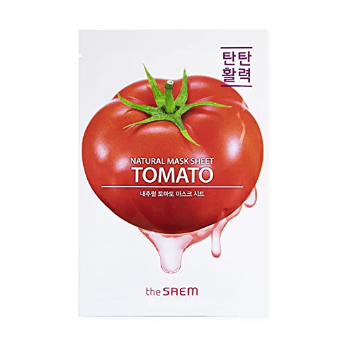 The Saem. Mascarilla Facial con Extracto de Tomate para Elasticidad. Regenera la piel. Hidrata, nutre y refresca. Efecto rejuvenecedor. Suaviza las arrugas. Contenido 21ml.