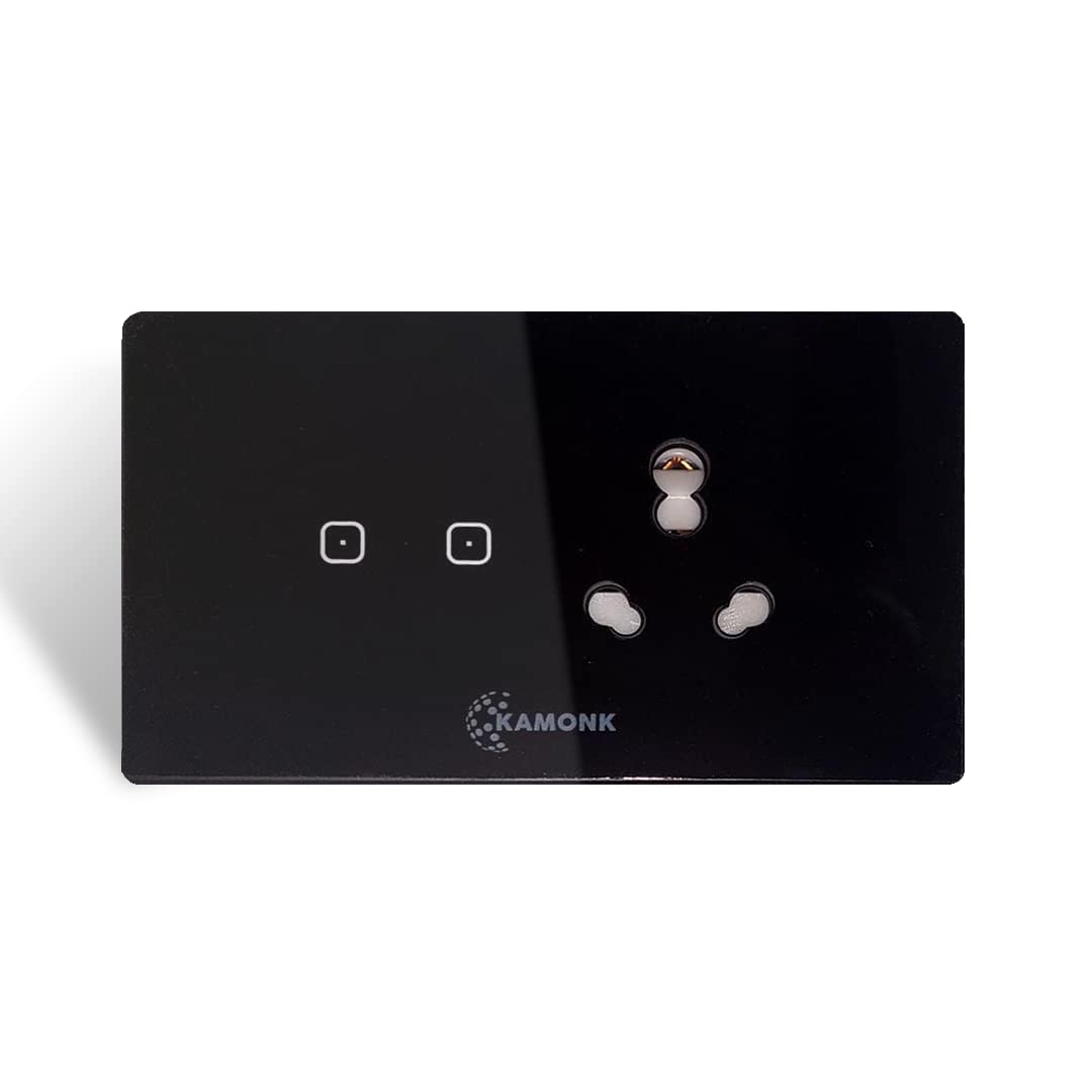 Kamonk 4 Module Custom Plate: (2 Gang x 1 unit) + (16A Socket x 1 unit) | Compatible with Alexa, Google Assist., Siri Shortcuts (B0C1ZPNXC2) Amazon Price History, Amazon Price Tracker