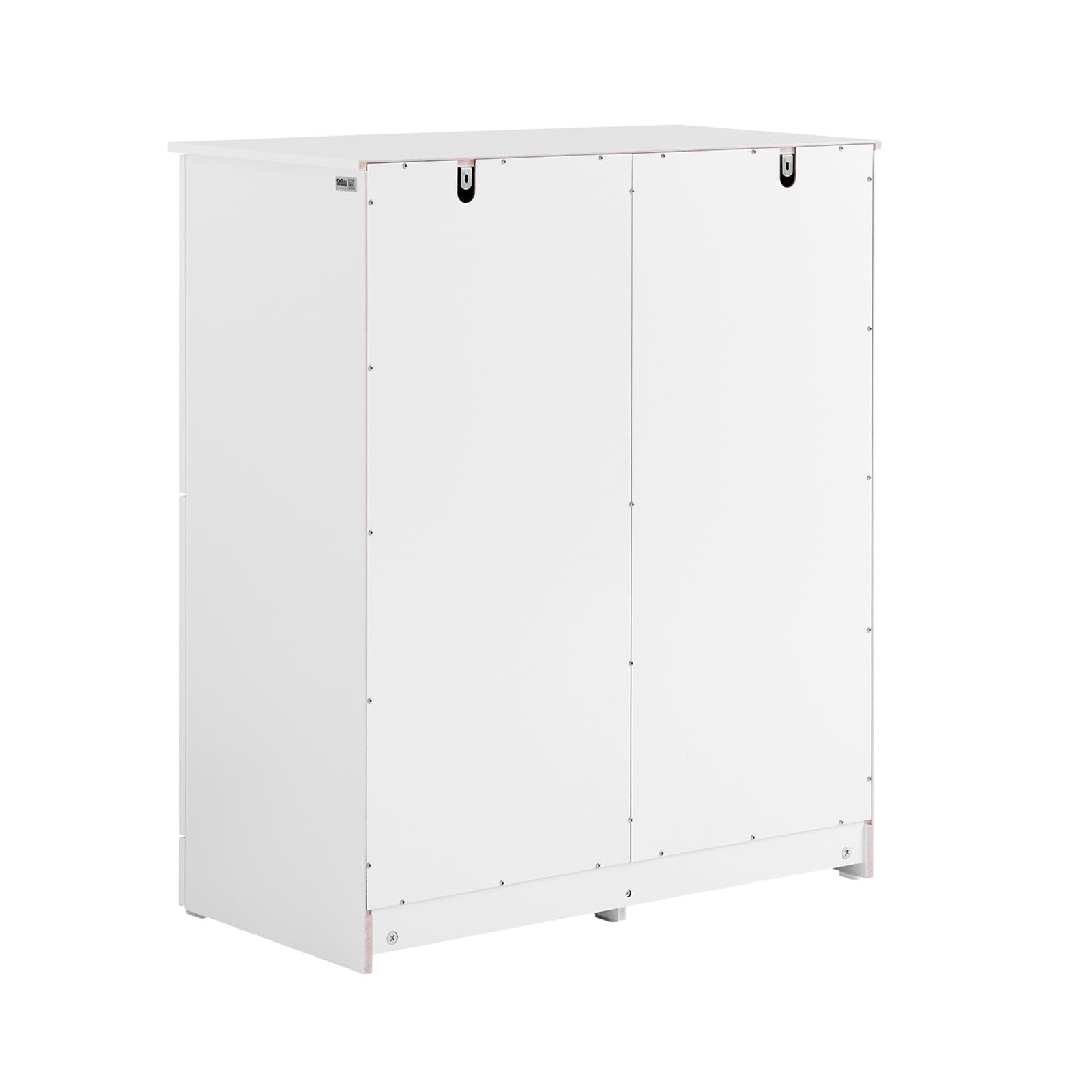 SoBuy Mueble Baño Estrecho con 3 Cesto para Ropa Sucia 78x38x90 cm | Mueble Baño Auxiliar, Armario Lavadero Cajonera Baño Blanca BZR213-W