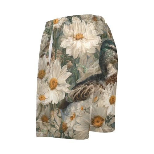 Men's Short Pajama Bottoms Daisy Ducks Goose Home Casual Sleep Pants2