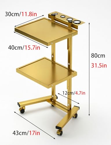 Plateau mobile sur roulettes au cœur de votre salon de beauté moderne