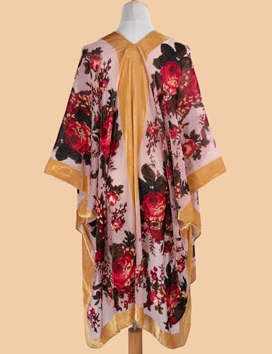 Image of MJ SERECA Women's Casual Long Velvet Kimono