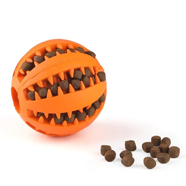 Jouet pour Chien en Caoutchouc Naturel,Dog Ball Toy - Balle Jouet a Mâcher Naturel Nettoyer Les Dents Non Toxique Résistant Aux Morsures, Interactif d'entraînement IQ pour Petit Moyen Grand Chien - Image 5