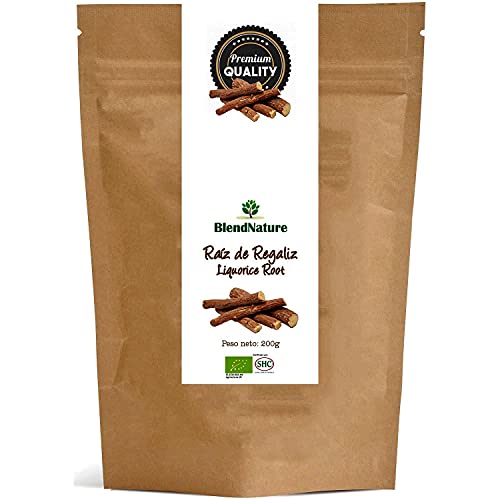 Regaliz en Palo - Raiz 100 % Natural- Bolsa de 200g - Procedencia Mediterranea - Maxima Frescura -Vegana Cover