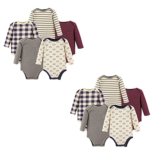 Image of Hudson Baby Unisex Baby Cotton Long-Sleeve Bodysuits
