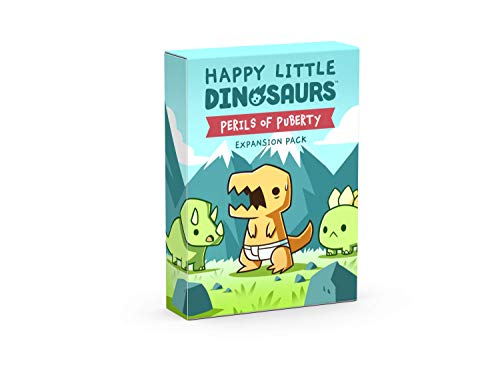 TeeTurtle , Happy Little Dinosaurs: Perils of Puberty Expansion, Board Game, Ages 8+, 2-4 Players, 30-60 Minutes Playing…