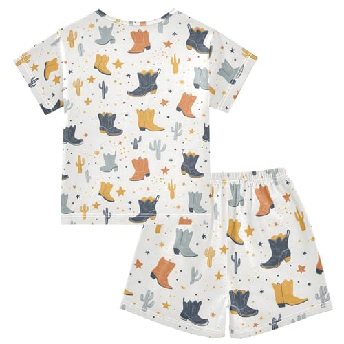 SUABO Pajama Set, Short Sleeve Cotton Sleepwear Nightwear2