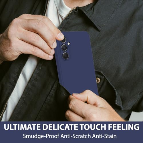 Image of LIRAMARK Liquid Silicone Soft Back Cover Case for Samsung Galaxy S26 5G| Soft Micro-Fibre Lining Inside | Camera Protection Bump (Midnight Blue)