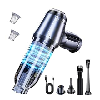 Willcybloom Aspirapolvere portatile senza fili ricaricabile a mano per auto con migliore aspirazione, 15000Pa forte aspirazione, pompaggio e inalazione, a basso rumore, per casa e auto