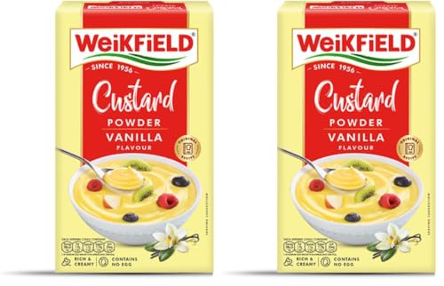 Image of Weikfield Custard Powder, Vanilla Flavour, 500g Carton (Pack of 2)