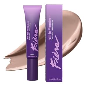 Fièra All-In-Wonder™ Concealer + Foundation – Full-Coverage, Crease-Proof, Hydrating Formula for Mature Skin, Blurs Fine Lines & Dark Circles, Radiant Second-Skin Finish – Neutral, 0.5 FL. OZ. / 15 ML