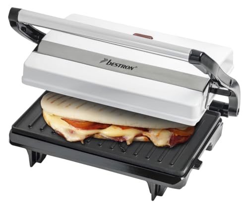 Bestron Grill a contatto per toast e panini, Rivestimento antiaderente, Viva Italia, 700 W, Bianco by Bestron - Used condition - Image 3