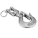 Zohisin 304 Stainless Steel Eye Clevis Lifting Chain Snap Hook 150kg Working Load Limit 110mm Secure for Lifting Chains Slings Industrial DIY Applications