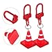Toddmomy 20pcs Traffic Cone Keychain Pendant Fun Resin Street Cone Charms for Keychains Bag Decor Party Favor Accessories Cute Hanging for All Ages