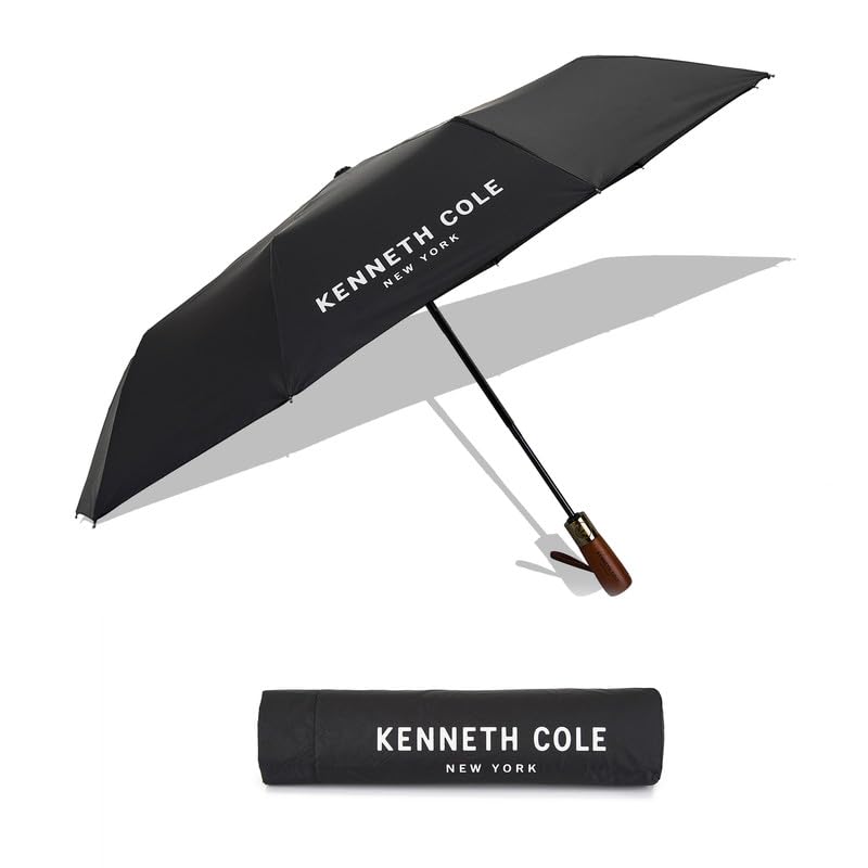 KENNETH COLE New York Folding Umbrella for Men & Women, Auto Open...