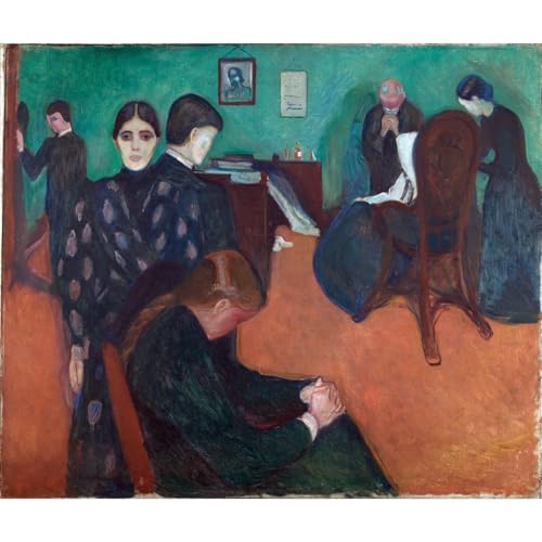Toile roulée Munch Mort dans la chambre de maladie grand tableau décoration murale