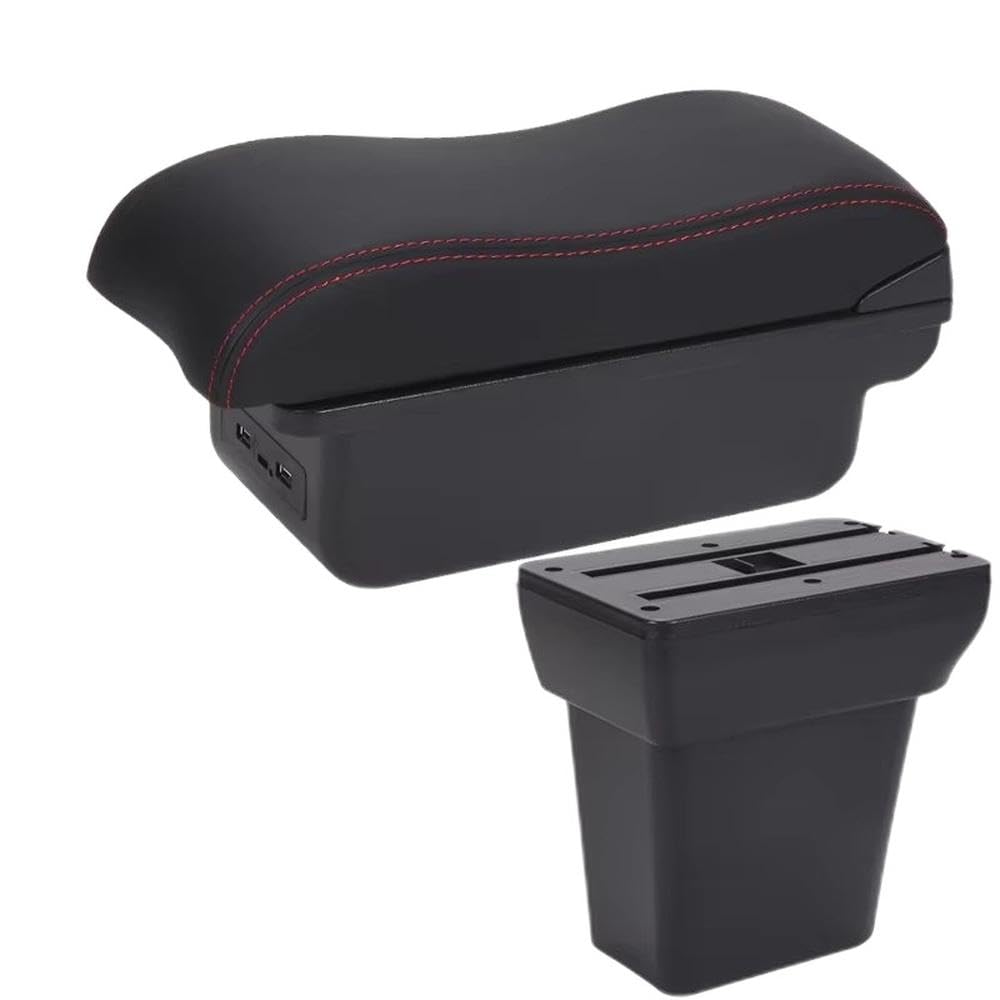 Sxqpocar B1 Black Red 3Usb For Ford Ecosport 2009 Car Armrest Box Auto Storage Box Replacement Parts