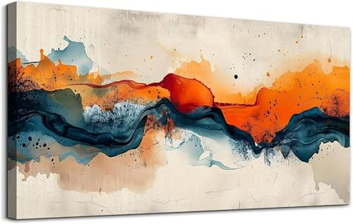 Peintures murales à l'encre minimalistes pour grand séjour zen