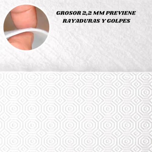 Molleton dessous de table rectangle nappe de protection 140x250cm - 4